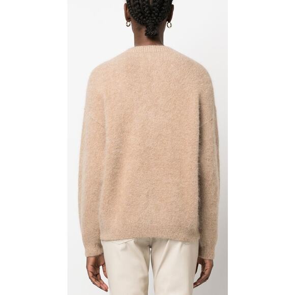 Lauren Manoogian Size 1 Small New Suri Alpaca Long Sleeve Crew Sweater Camel NWT - Picture 3 of 9